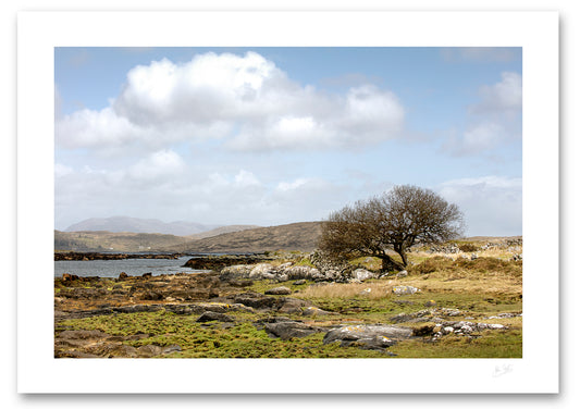 an unframed fine art photograph of the rugged Connemara landscape as seen from Canower in County Galway, Ireland