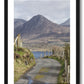 a framed fine art photograph of Diamond Hill mountain in Connemara as seen from Derryinver Peninsula