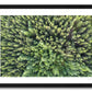 a framed fine art photographic print of an aerial view of a forest in Glashydevet Co. Donegal