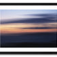 a framed fine art photograph using intentional camera movement of a beautifully coloured twilight sky over Arranmore island in Donegal