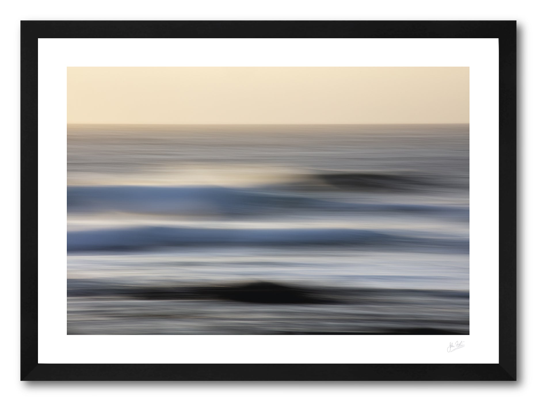 a framed fine art photographic print of Waves at el Golfo, Lanzarote side lit by the evening sun