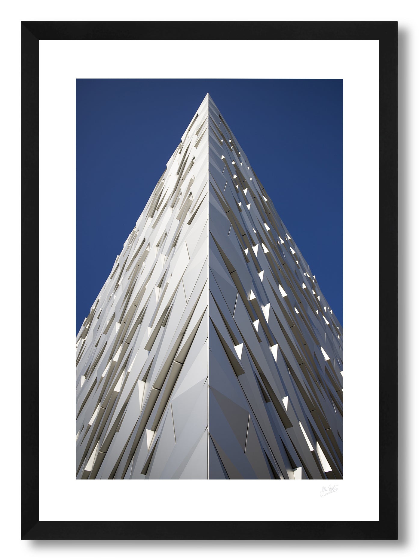 a framed fine art photographic print of the spectacular facade of the Titanic Experience in Belfast, Northern Ireland, available to buy online